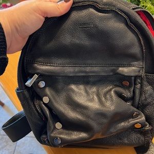 Black Hammitt Leather Backpack